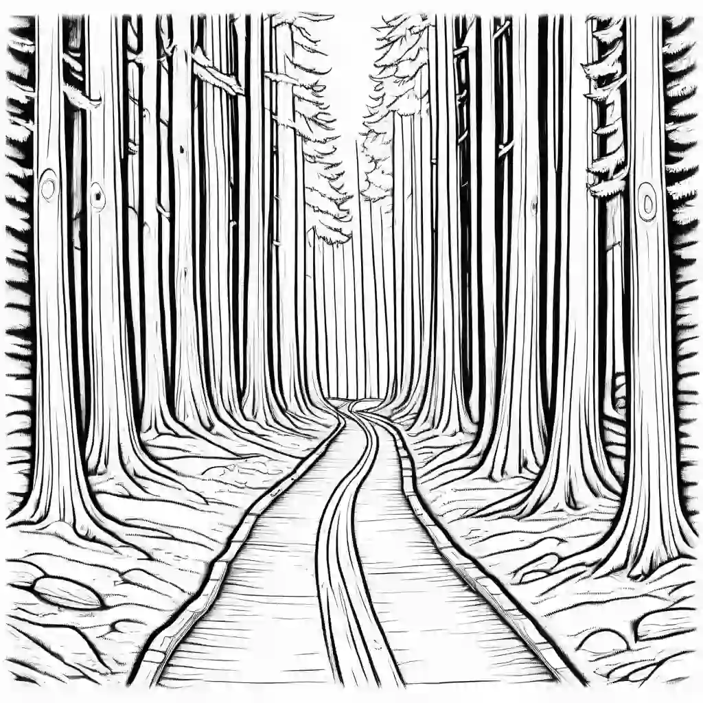 Forest Trail coloring pages
